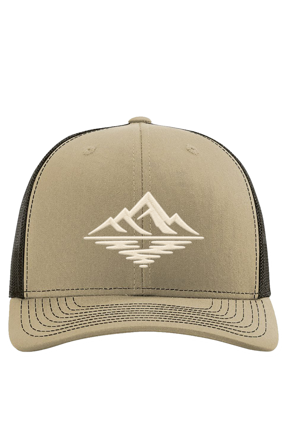 BLU. Richardson Mesh Snapback Cap — Khaki/Coffee
