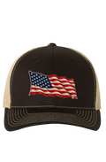 Vintage American Flag Trucker Hat THREAD 
