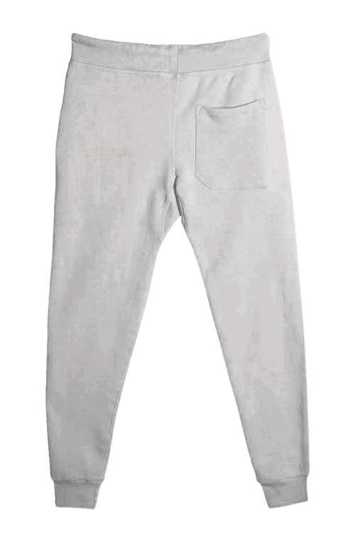 BLU Unisex Premium Jogger Pant White Grey Sandshell