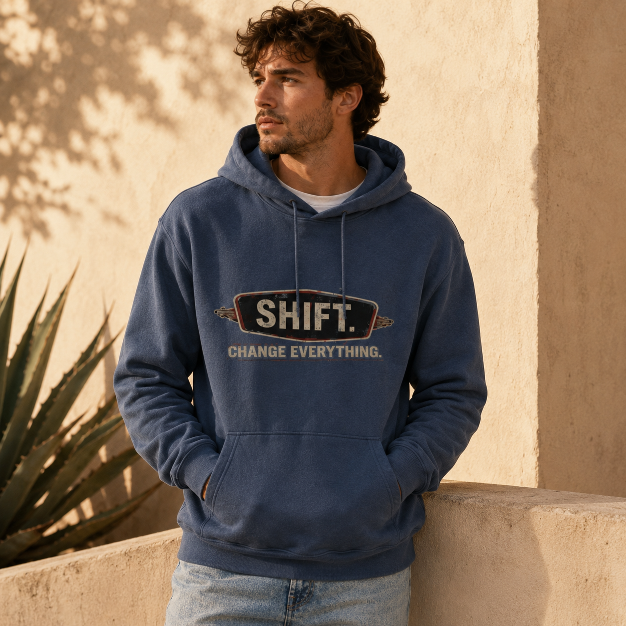 JASPER. SHIFT. Change Everything Vintage Raglan Hoodie